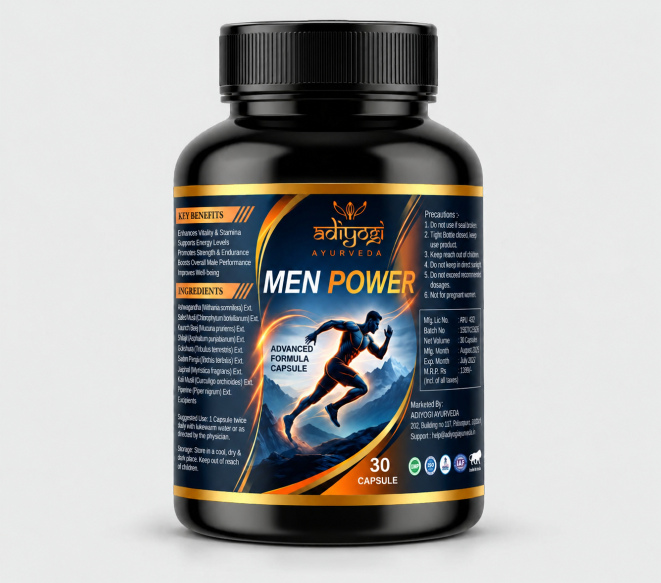 Adiyogi Men Power bottle illustration